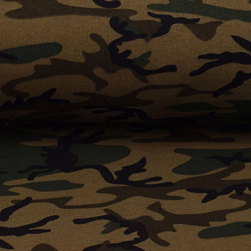 Wintersweat Stoff Bundeswehrlook Camouflage
