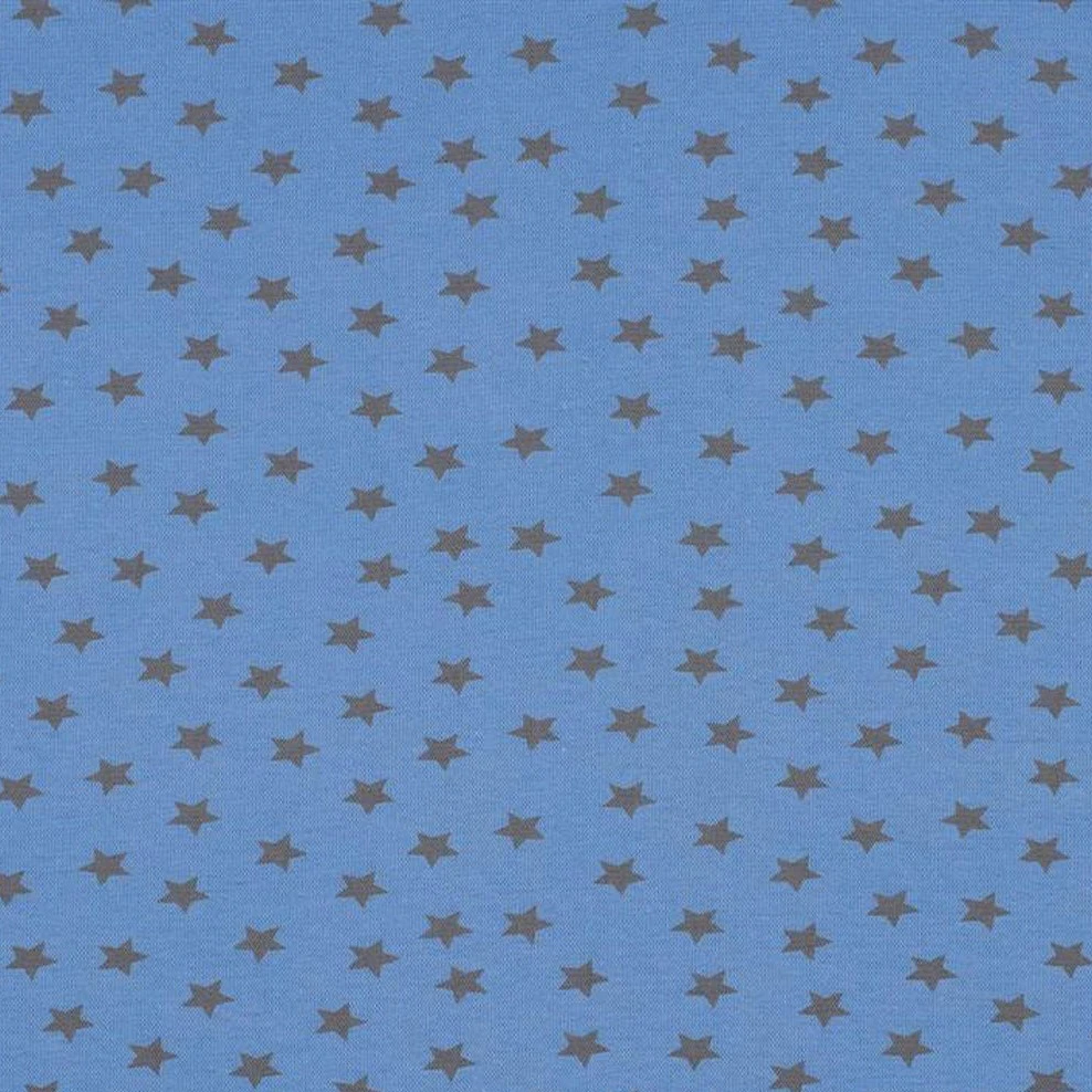 Bündchen Stoff blau Sterne dunkel