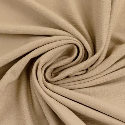 Jersey Stoff Uni - Taupe hell sandfarben 0,27m